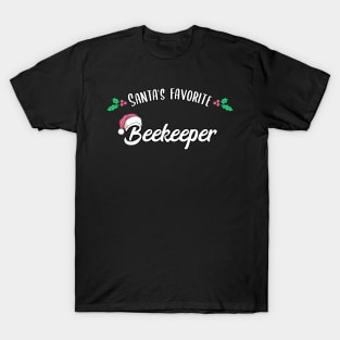 Santas Favorite Beekeeper Apiarist Beekeeping Gift T-Shirt